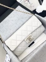 Replica Chanel Classic Charm Women's Handbag Super Black 20cm