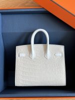 Replica Hermes Birkin Epsom Women's Bag Pink Super Silver Buckle 25cm