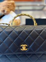 Replica Chanel Coco Mini Handle Bag Super Black 22x21cm