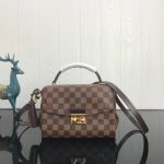 Replica Louis Vuitton Croisette Women's Handbag Super Brown Brown 25x17x9.5mm