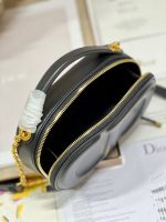 Replica Dior CD Signature Oval Camera Bag Super Premium Black 18x6x11cm