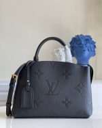 Replica Louis Vuitton LV Blossom MM Bag with Super Black Monogram Pattern 20x20x12.5cm