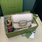 Replica White Gucci Horsebit Women's Handbag 1955 Super Class 25cm