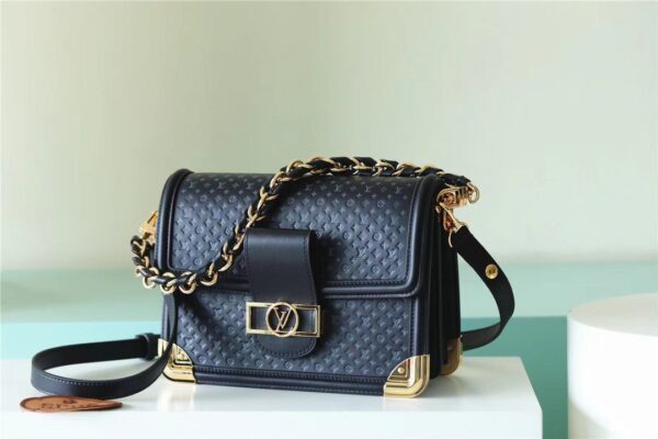 Louis Vuitton Dauphine MM Bag Black 25x17x10.5cm – Replica World Wide